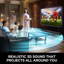 60W TV Speakers, Smart TV Speakers Wireless Speaker, Wired and Wireless Speakers, with ARC/ Optical/ AUX Connection, Detachable 32inch Speakers