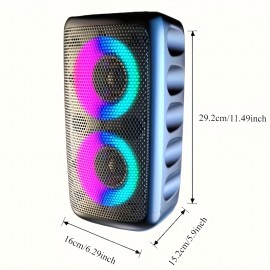 Portable Speaker, Wireless Speaker with Microphone, Large Speaker, Subwoofer, Party Disco Light, TWS, TF, AUX, MIC, Suitable for Party Use, Outdoor Wireless Speaker [Five Holiday Gifts]