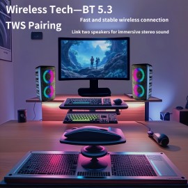 Portable Speaker, Wireless Speaker with Microphone, Large Speaker, Subwoofer, Party Disco Light, TWS, TF, AUX, MIC, Suitable for Party Use, Outdoor Wireless Speaker [Five Holiday Gifts]