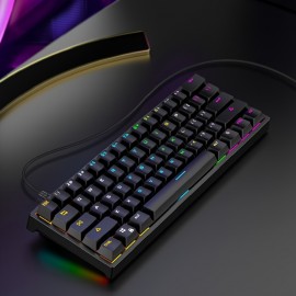 K101 61-Key Ergonomic Gaming Keyboard with Built-in Stand & Wrist Rest - -Powered Mechanical Switches, -Powered Portable Mechanical Keyboard with Ergonomic Design, -Powered Operation, Low Voltage (36V) for PC, Laptop, Gaming Setup - Compatible with /Mac ( Cable Included) - Compact & Portable with 61-Key Layout, Backlit Green Axis Real Mechanical Switches, Mechanical Gaming Keyboard, Ergonomic Keyboard And Mouse Wireless, Foldable Keyboard With Touchpad,