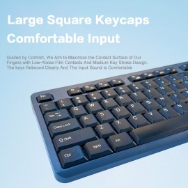 2.4Ghz Full Size Wireless Keyboard Mouse Set Ergonomic Keyboard Mouse Combos Multi Color Keyboards with Mouse Compatible with Windows, Portable Keyboard And Mouse, Wireless Gaming Keyboard, Wireless Keyboard with Touchpad, Gaming Keyboard Wireless, Keyboard And Mouse Combo