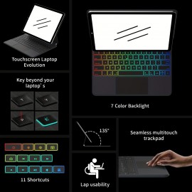 Keyboard Case For IPad Air 11-inch (M2) & IPad Pro 11 Inch (1st/2nd/3rd/4th Generation) Magic-Style Magnetic Keyboard Case With Multi-Touch Trackpad Compatible With 10.9