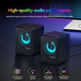 5-in-1 RGB Gaming PC Setup Bundle: RGB Backlit Keyboard, Mouse, Headphones, Speakers & Mouse Pad with, RGB Sync Compatible (No External Switches) - Complete Computer Kit for PC Gamers