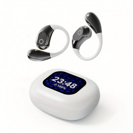 ANC TWS Earbuds with Full Touch Screen LCD over the ear Wireless Headphones for Gaming LED Battery Indicator, HiFi Stereo, low latency, Touch Control, Sports Travel with Full Color Touch Screen, Earbud Wireless