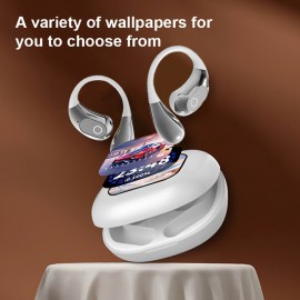 ANC TWS Earbuds with Full Touch Screen LCD over the ear Wireless Headphones for Gaming LED Battery Indicator, HiFi Stereo, low latency, Touch Control, Sports Travel with Full Color Touch Screen, Earbud Wireless