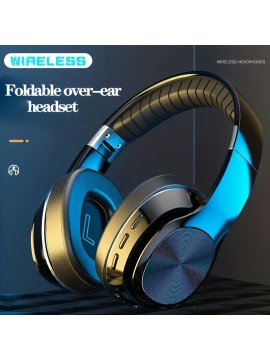 High-End Wireless Over-Ear Headphones with Wireless, Surround Sound & Noise Isolation - Foldable Closed-Back Headset, -C, Compatible with iPhone/, TF Card/SIM/Radio Modes for Gaming,, Music (, Plug-and