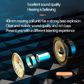 Upgraded 320 Wireless Headphones with 8D Surround Sound, Foldable Design, and Wireless Free 8D Surround.