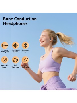 S850B Bone Conduction Wireless Wireless Smart Earbuds with IPX8 High Quality, 300H Life, Magnetic Charging, Open-Ear Design & Fit for Swimming, Cycling, Running, Gym - Wireless 5.4, 20g Lightweight, Secure Fit,, Compatible with Smartphones/Tablets/Smartwatches - Ideal for Outdoor Sports & Water Activities (Compatible with /)