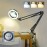 1pc, Foldable Magnifying Desk Lamp, USB Powered with Fixed Device, 3 Adjustable Reading Light Modes, Suitable for Close Range Reading Handicrafts Office Study Bedroom, Prefect for Father's Day Mother's Day Friends Christmas Birthday Gifts Battery Not