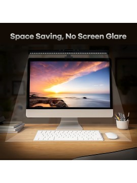 USB-Powered LED Computer Screen Light with Adjustable Color Temperature & Dimmable Brightness - 3 Levels, Touch Buttons for Desk/Office/Home, No Screen Glare, USB Cue Included, Home Lighting, Modern Lighting, Sleek Design, Adjustable Brightness, Home Users