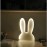 A Cute Iron Art Rabbit USB Lamp with Three Color Options (White Light | Neutral Light | Warm Light) And Dimmable Functionality, Featuring a Minimalist Design That Is Both Functional And Aesthetically Pleasing, Making It an Ideal Gift for Family And