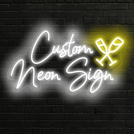 Customizable Neon Sign for Wine Glass, Personalized LED Light Wall Decor, USB Powered, Ideal for Birthday, Christmas, Valentine'S Day, Shop, Home, Wedding Decoration, No Battery Required