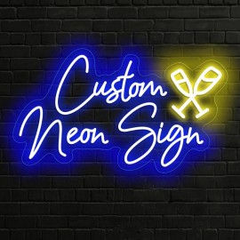 Customizable Neon Sign for Wine Glass, Personalized LED Light Wall Decor, USB Powered, Ideal for Birthday, Christmas, Valentine'S Day, Shop, Home, Wedding Decoration, No Battery Required