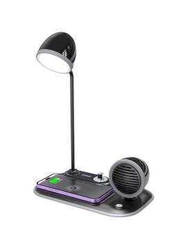 LED Desk Lamp For Home Office, Wireless Charging Small Desk Lamp, Bedside Touch Lamp, Reading Night Light With Clock, Dimmable, Bedside Lamp For College Dorm, Bedroom, Wireless Charging Station For IPhone 16/15/14/13/12