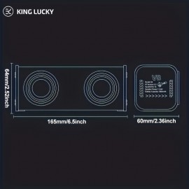 V8 Portable Wireless Bass Speaker with Subwoofer, BT 5.3, Stereo Speaker with Dual Speakers, Hifi Stereo Sound, Color-Changing LED Light, Booming Bass, Large Volume