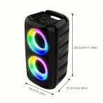 HY-3317 Wireless Outdoor Speaker: Subwoofer, mic, TWS, TF/AUX, disco lights, ideal for smartphones, tablets, karaoke, portable.