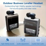 20 hours long play time with microphone clip-on earphone V5.4 earphone, with excellent stereo magnetic earplugs, extendable and lightweight structure motion noise reduction, with microphone earphone, suitable for gym running business, Ear Buds with Microphone, Gym Workout Earbuds, Business Commute Earphones, Earbuds with Microphone, Stereo Sound Earphones, Magnetic Clip Mechanism, Semi-Open Ear Design, Flexible Plastic Build, Durable Lightweight Construction