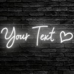 1pc Adjustable LED Neon Light - USB Powered Custom Text Acrylic Wall Decor, Heart Design, Button Control, Perfect for Weddings, Home, Parties, Anniversaries, Christmas, Thanksgiving, Valentine'S Day Celebrations, Neon Light Sign Personalised, Neon Sign Personalised, Bedroom Light/lamp, Table Lamp, Night Light, Room Decor, Lamp