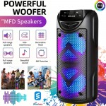 High Power Professional Portable Wireless Speaker, Extra Large Volume, Dual 4-inch, Outdoor Speaker, LED Light, Plug-in Card, USB, Large Camping Speaker, Colorful RGB Light, USB/TF Card Support, Can Be Used with Microphone, DJ Stage, Outdoor Party